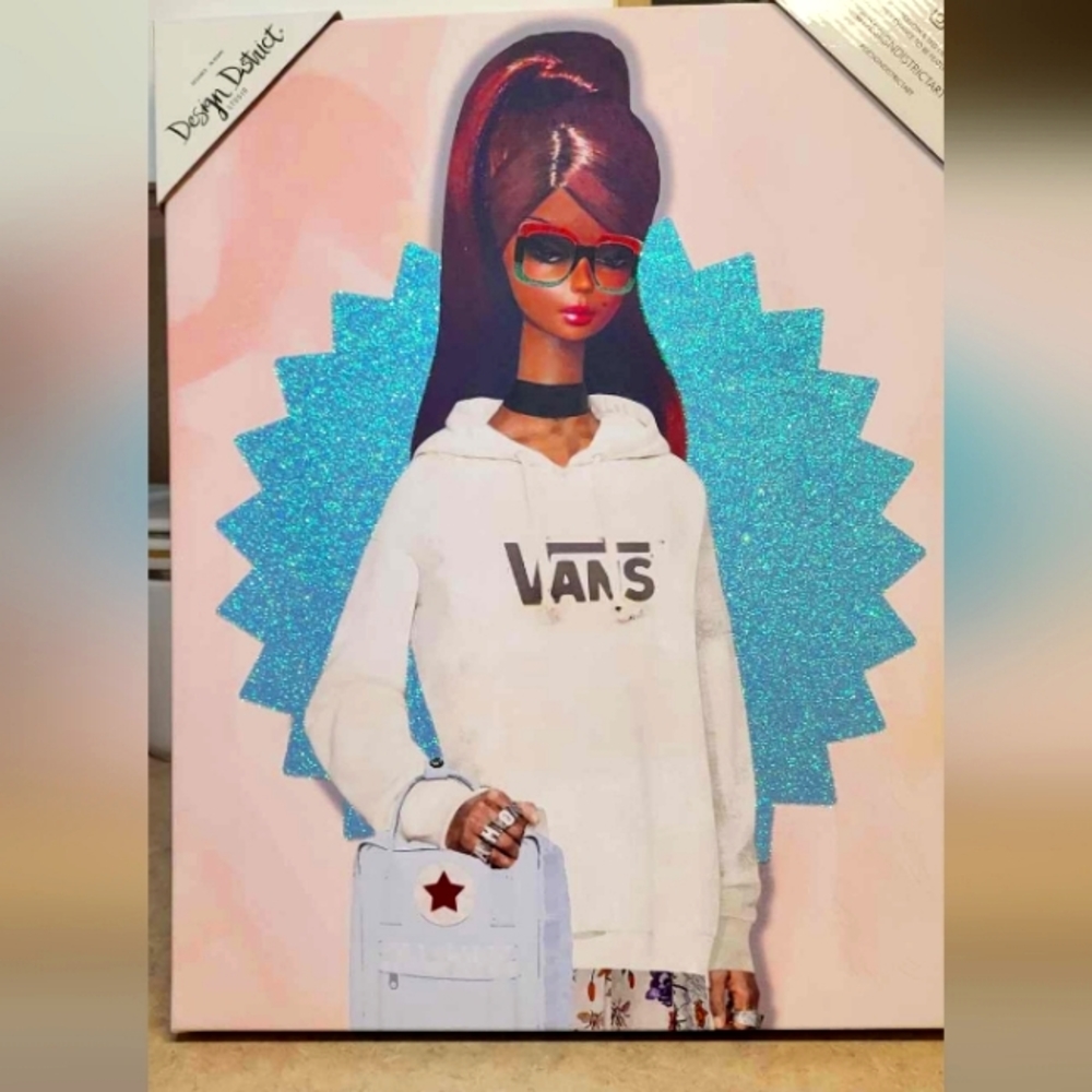 Barbie Art on canvas 20x16 Vans
